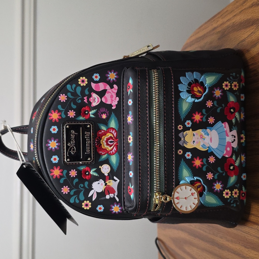Loungefly Disney Alice in Wonderland Characters Floral Mini Backpack Exclusive